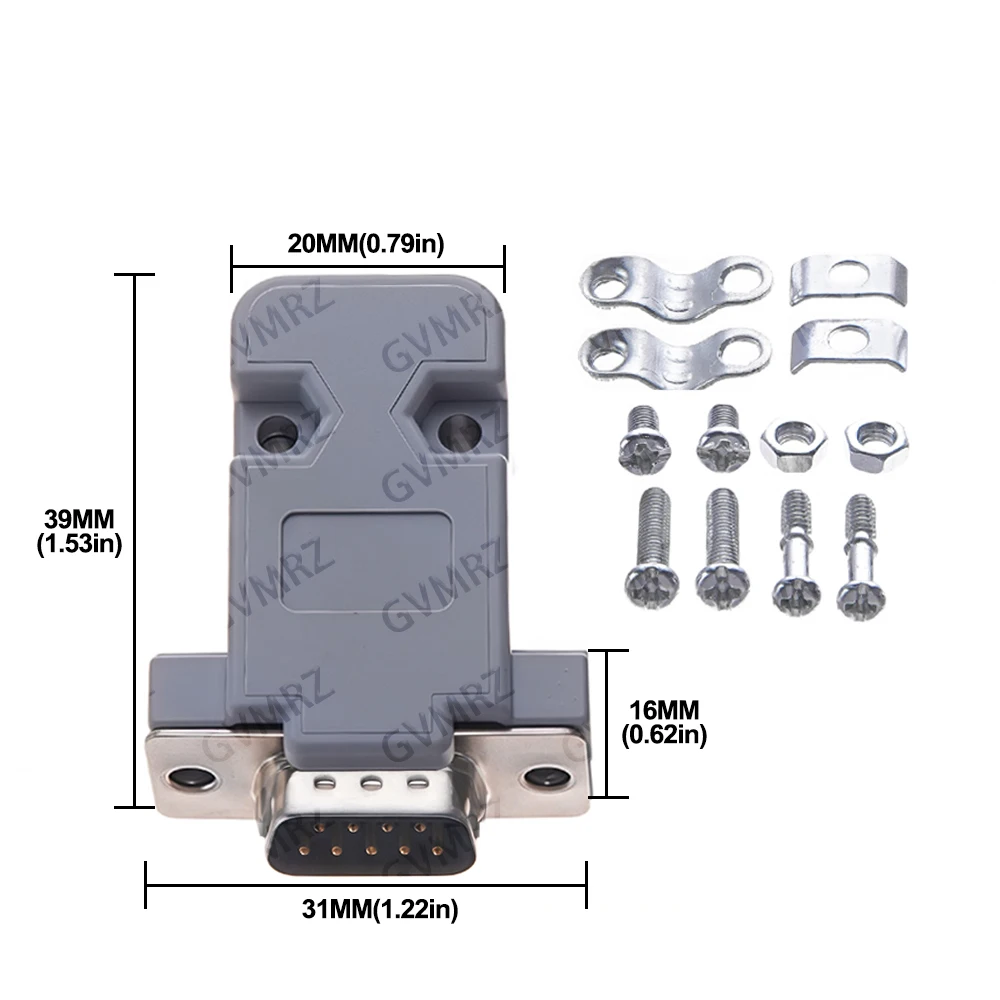 2Set RS232 DP9 DB37 RS232  Serial COM Plug Connectors Hole/Pin Male Female Port Socket D Sub DB25 Adapter Connector Core DB9