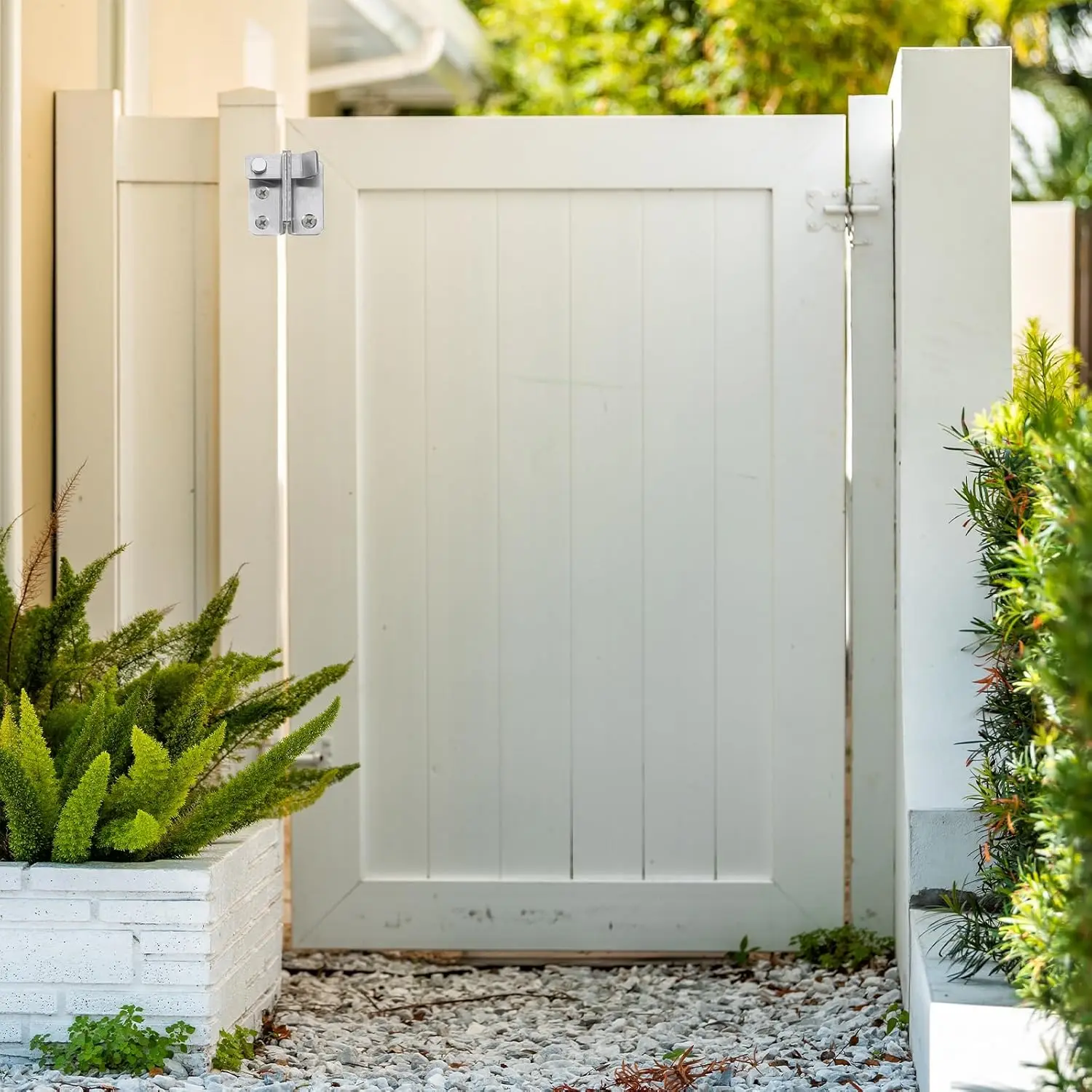 1/2Set Padlock Flip Latch Safety Door Lock Catch Buckle Stainless Steel Sliding Bolt Latch with Screws for Fence Barn Cabinet