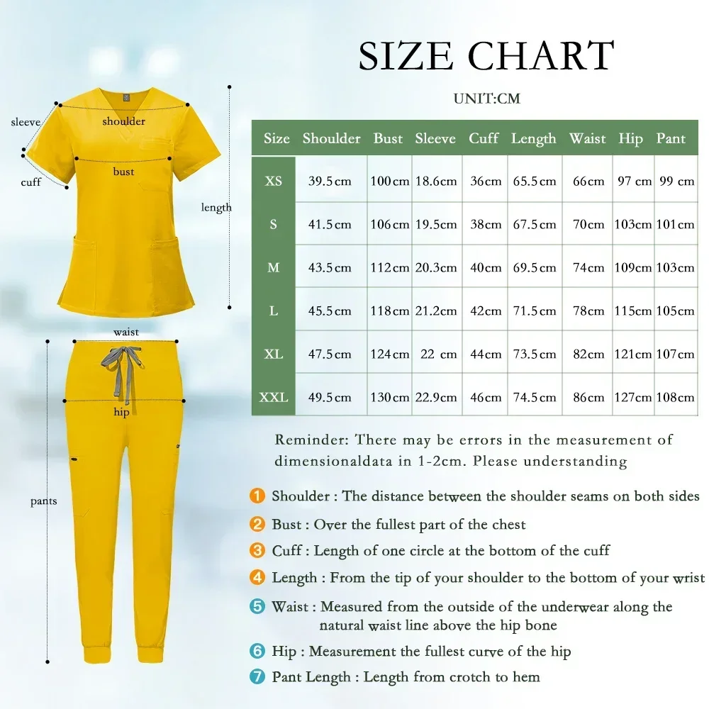 New Surgical Uniforms Woman Solid Color Work Suit Medical Scrub Doctors Nurses Hospital Accessories High-quality WorkWear Unisex