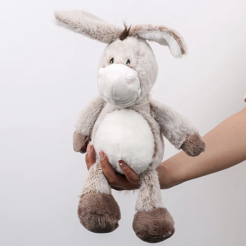 32cm Cute Soft Donkey Plush Doll Cartoon Stuffed Animal Plush Toys Children's Room Sleep Hug Pillow Boys And Girls Birthday Gift