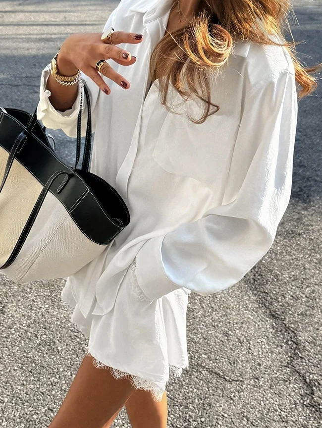 Csa Fena Casual de Manga Longa com Detalhes em Renda Estilo Hebe, Modelo Novo de Início de Outono, Saia em Patchwork, ...