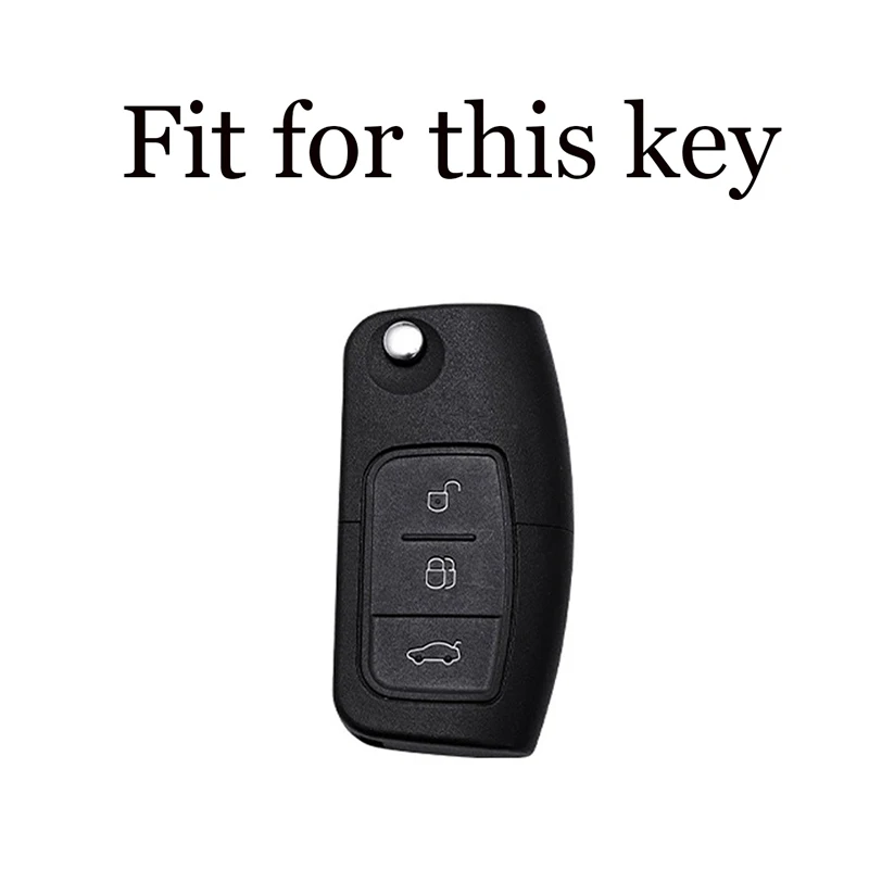 New Full Cover Soft TPU Car Key Case For Ford Focus 2 C-Max S-Max Ka Mondeo Galaxy Fiesta Flip Folding Key Bag Auto Accessories