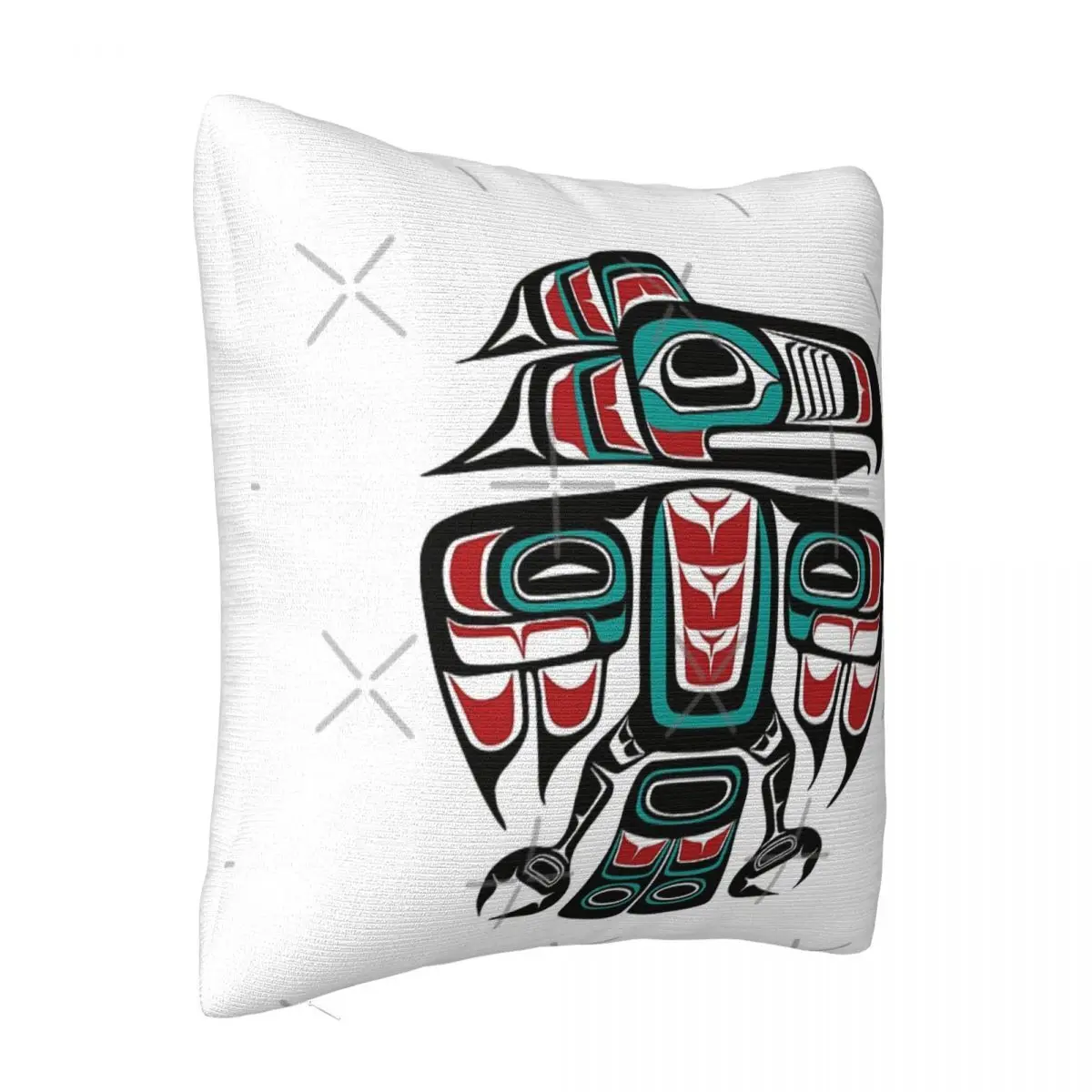 Haida Tlingit Native Raven Totem Sofa Cover Ornamental Pillows Room Decorating Items Pillow Case Pillow Cover