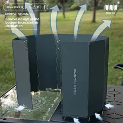 BUERK 10 Plate Outdoor Cassette Stove Windshield Camping Stove Portable Windproof Board Gas Stove Thickened Folding Windshield