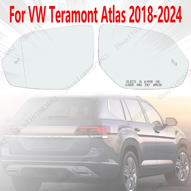 Espejo inverso con función de punto ciego calentado 3CN857522C 3CN857521L para VW Teramont Atlas 2018-2024 Reflector Exterior de coche