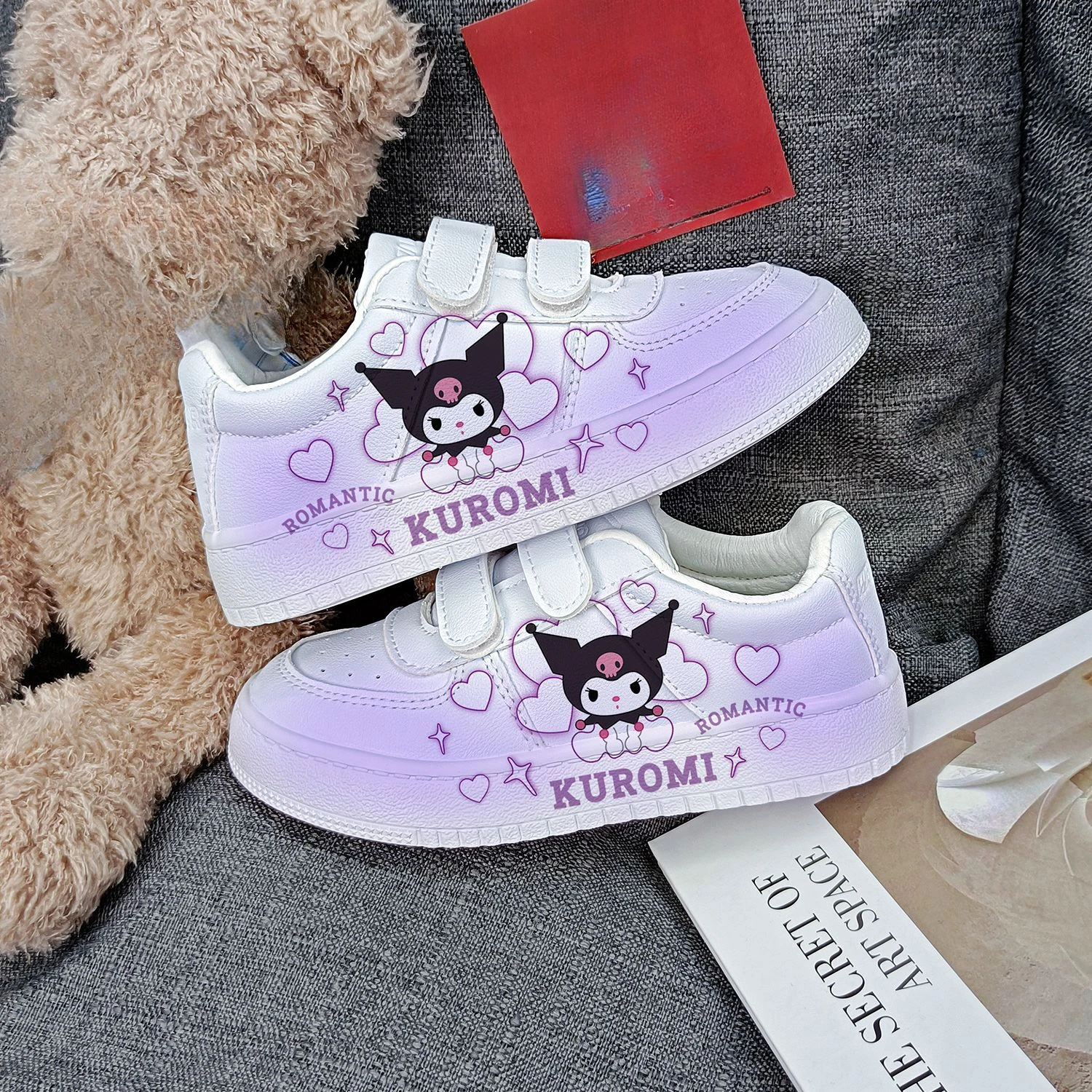 New  cartoon Kuromi cute Casual shoes soft sports shoes for girlfriend gift EU size 25-38