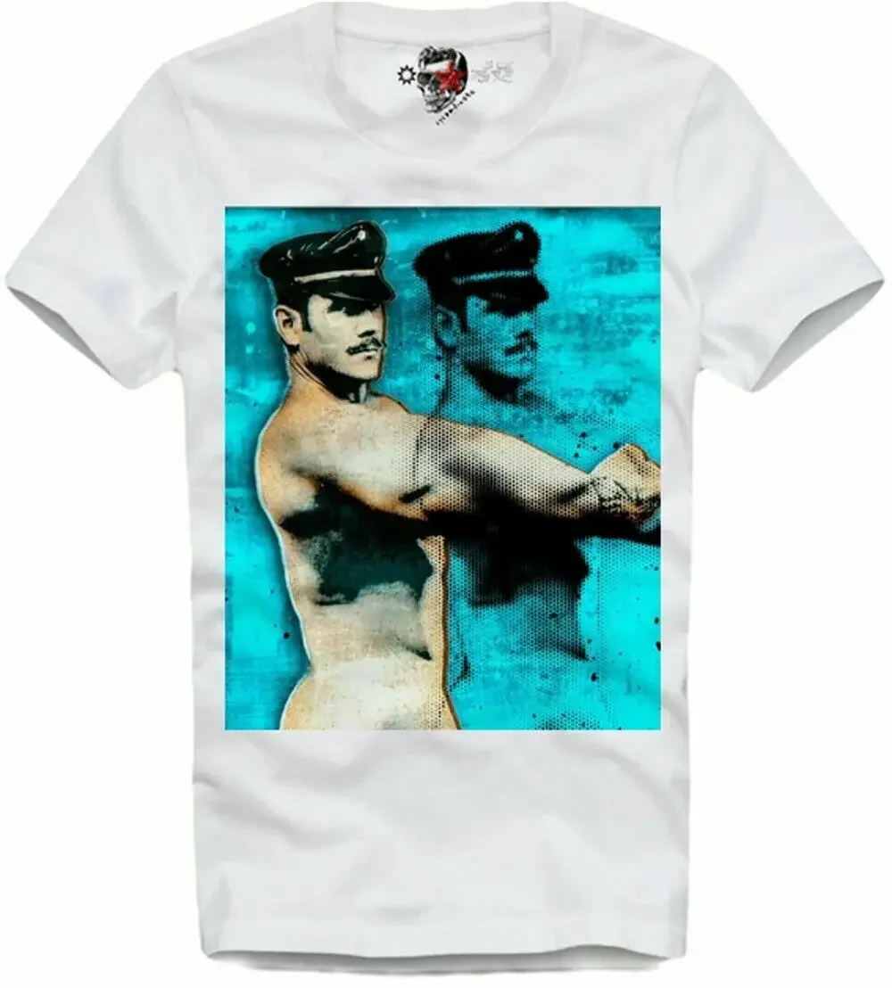 T-Shirt Physique Pictorial Art Tom Of Finland Gay Cop Fetish Leather Cap