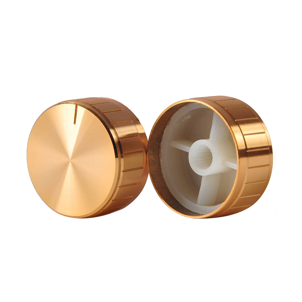 30 * 14mm Gold Flower Shaft Potentiometer Metal Knob Chassis Amplifier Sound Volume Adjustment Cap Knob Hat