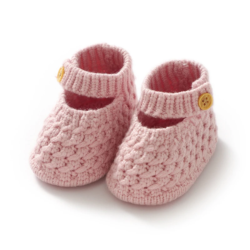 Chaussures tricotées pour nouveau-né garçon et fille, chaussures à la mode, mignonnes et solides, accessoires de vêtements pour tout-petits de 0 à 18 mois, bottes de première lit pour nourrissons, Super douces