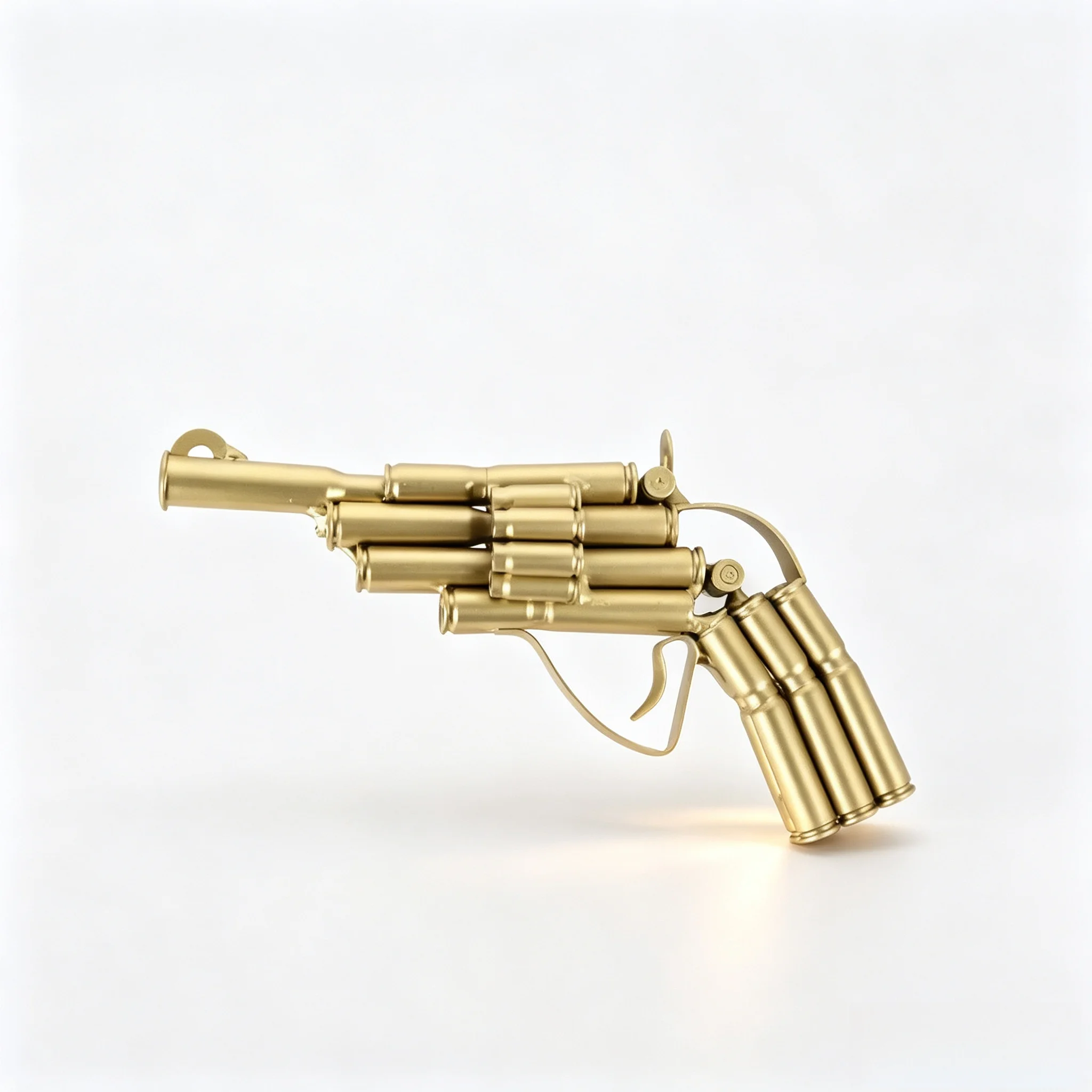 Alloy Bullet Shell Craft Sculpture Vintage Handmade Desktop Ornament Creative Metal Art Figurine Home Office Decor Collectible