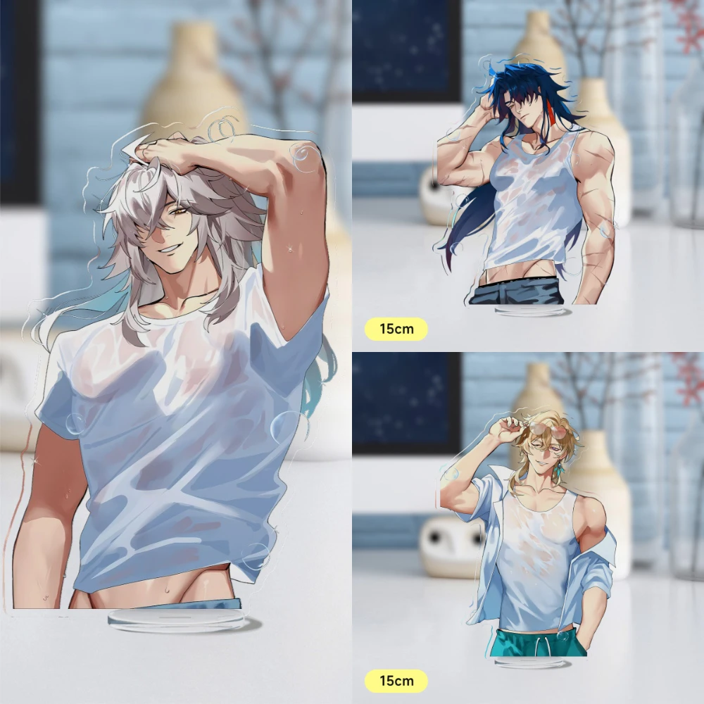 Honkai Star Rail Hot Summer Series Acrylic Stand Blade Aventurine Wet Clothes Tabletop Display Game Peripheral Gift Keychain