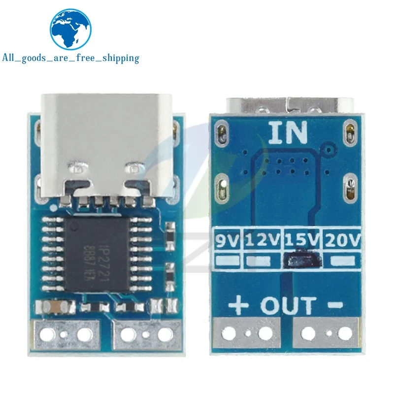 TZT PDC004-PD PD وحدة شرك ، USB-C PD 9 فولت 12 فولت 15 فولت 20 فولت تيار مستمر الجهد الثابت وحدة الزناد الطاقة 5A نوع-C أنثى المدخلات للكمبيوتر المحمول