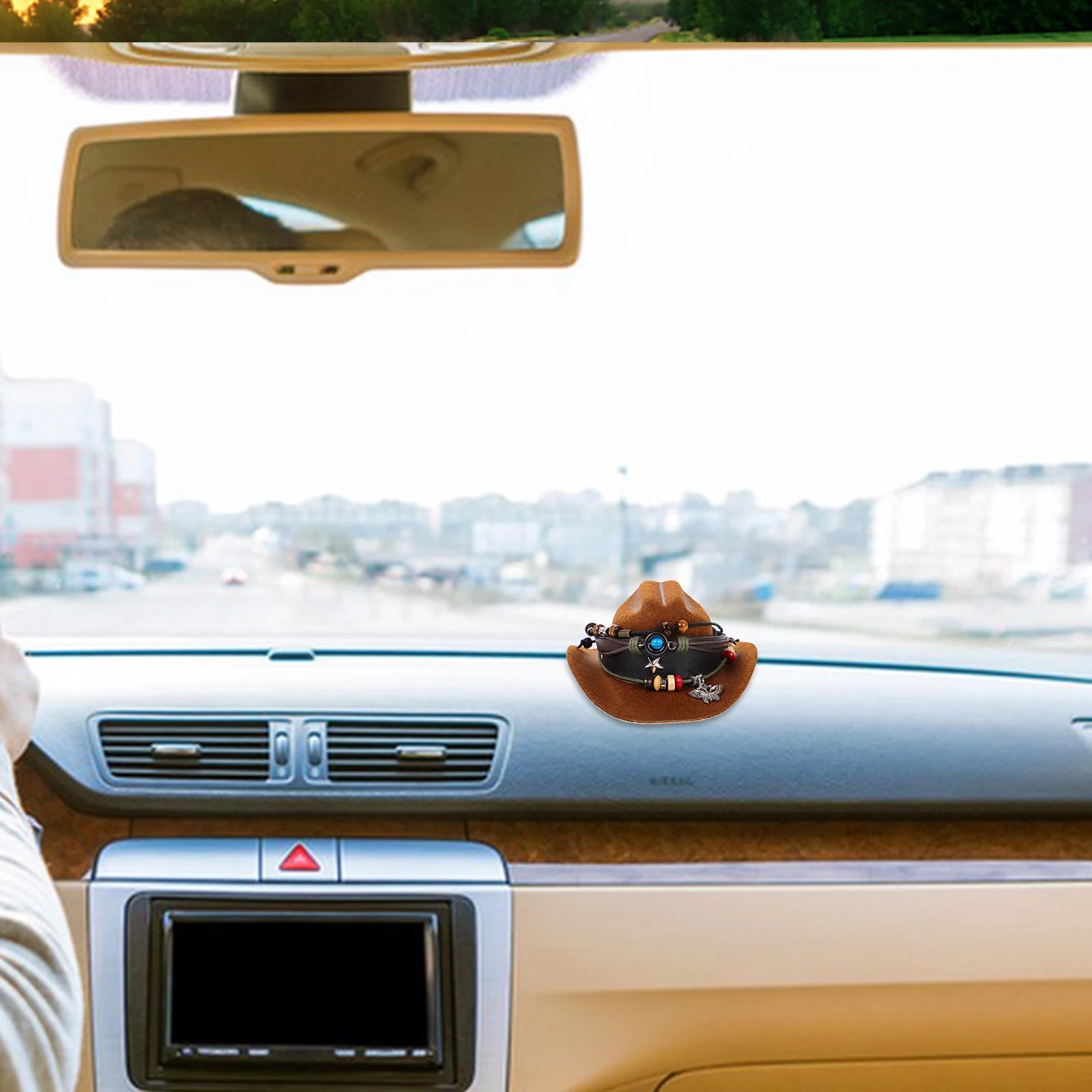 

Interactive Car Nomi Hat Robot Western Cowboy Theme Stylish Car Interior Decoration For Nio Es6 Es8 Durable And Easy To Maintain