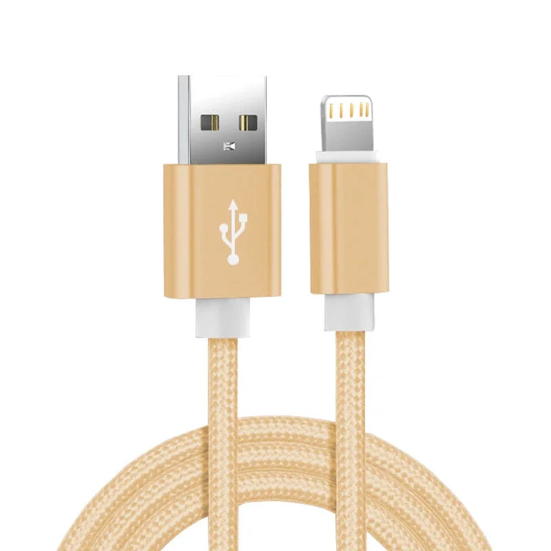 Metal Nylon Braided USB Charger Cable for iPhone 14 8 7 6S Plus X XR XS 11 12 13 Pro Max iPad 9 Fast Charging Data Cord 1m 2m 3m image 4