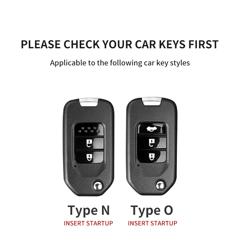 Leather Car Remote Key Case Cover Fob For Honda Civic City Fit Accord HR-V XR-V Folding Car Keychain Protector Shell Accessories