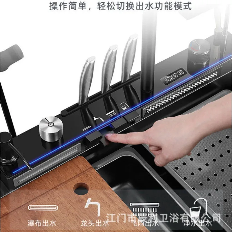 Deluxe Stainless Steel Vegetable Basin with Rotatable Faucet Undercounter Mount Kitchen Upgrade Set