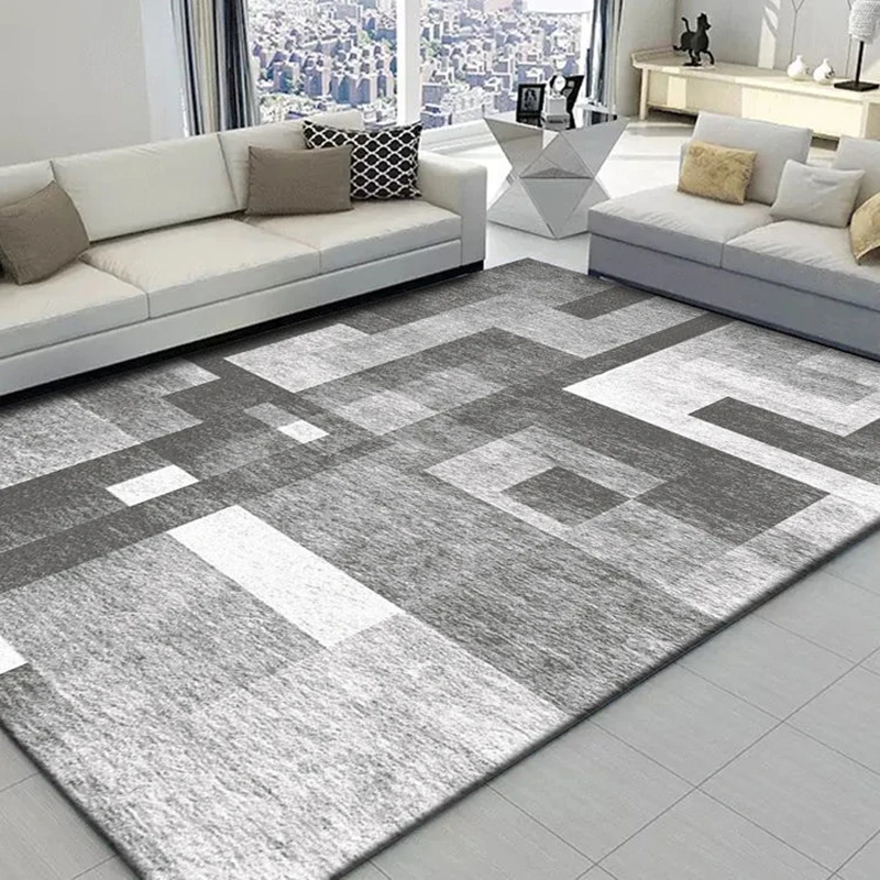 

Nordic Geometric Living Room Rug Ins Abstract Coffee Table Mat Absorbent Non-slip Bathroom Mat Kids Bedroom Bedside Carpets