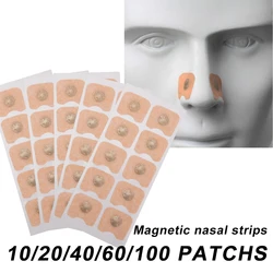 20/40/100/200Pcs Nose Breathing Patches Magnetic Suction Iron Nasal Strips Increase Air Improve Sleep Quality Reduce Snoring