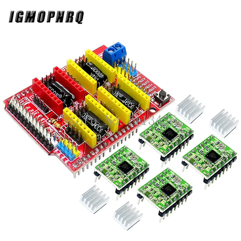 CNC Shield V3 Mesin Ukiran/Printer 3D/+ 4 Buah A4988 Papan Ekspansi Driver UNTUK Arduino