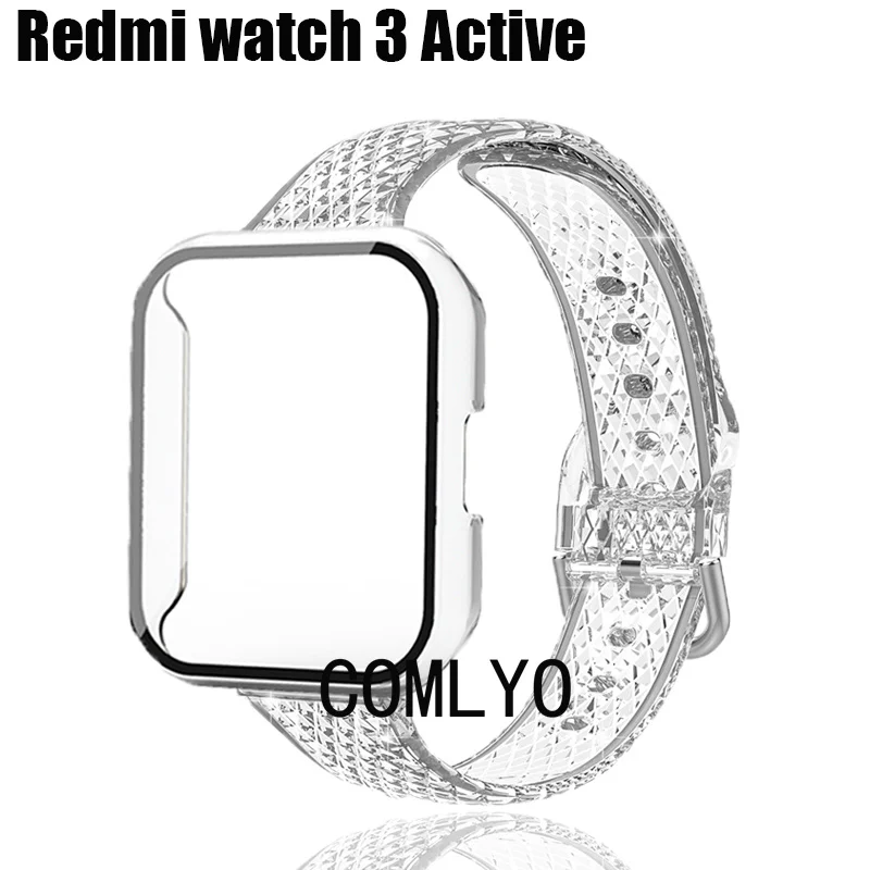 

Ремешок для смарт-часов Redmi watch 3 Active, Защитное стекло для ПК, прозрачный браслет для мужчин и женщин