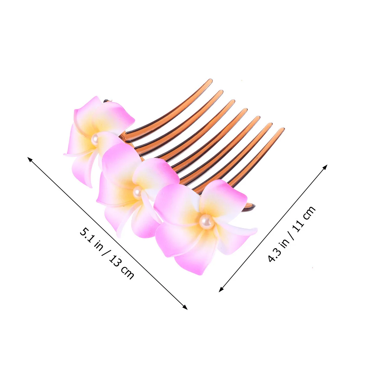 

Pearl Embellished Flower Hair Comb for Bride Bridesmaid Wedding Party Headpiece Elegant Bridal Hair Accessory Women Hairpin