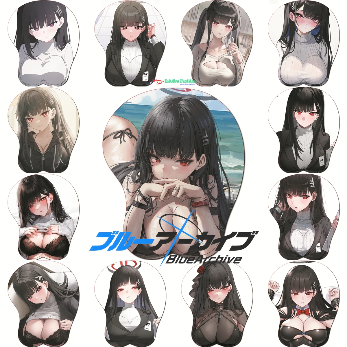 

Tsukatsuki Rio 3D Mousepad Blue Archive Game Hand Wrist Rest Sexy Soft Silica Gel Silicone Mouse Pad Mat Oppai Office Otaku Gift