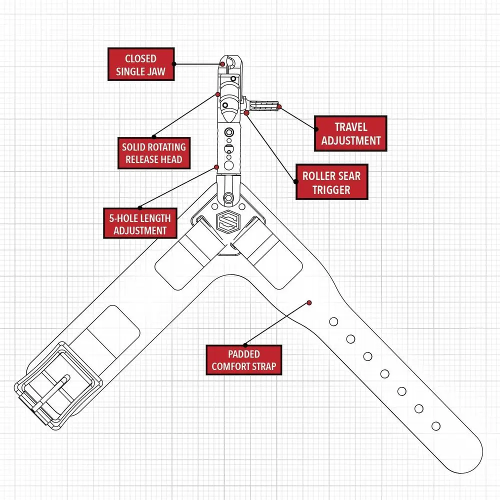 Aspen Release - Correa con hebilla - Negro