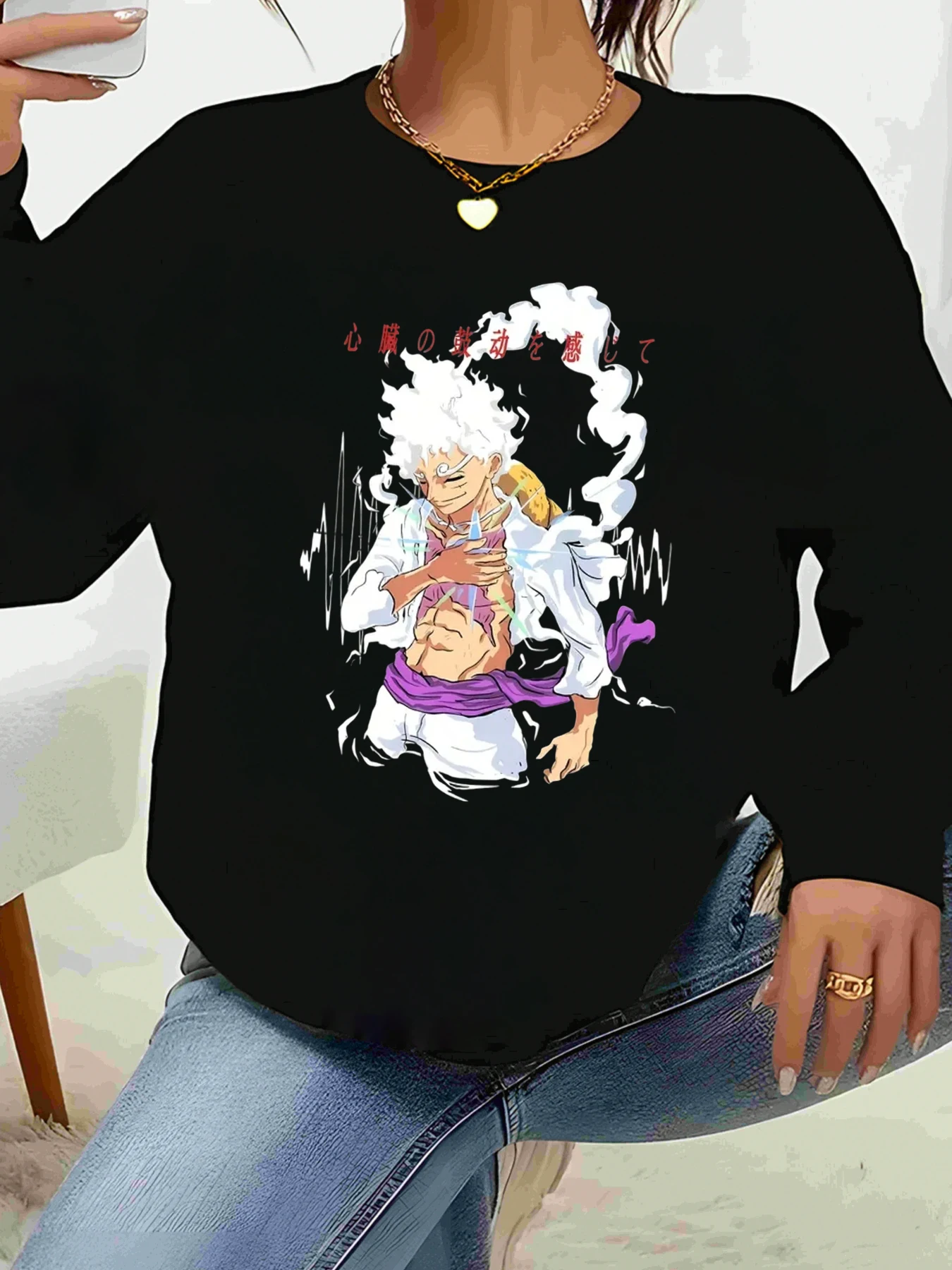 

Толстовка с круглым вырезом и принтом в стиле аниме Demon Slayer, повседневная одежда для женщин и девочек