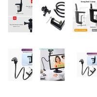 E74D Webcam Stand Enhanced Desk Jaw Clamp with Flexible Gooseneck Stand for  Webcam C925e C922x C922 C930e C930