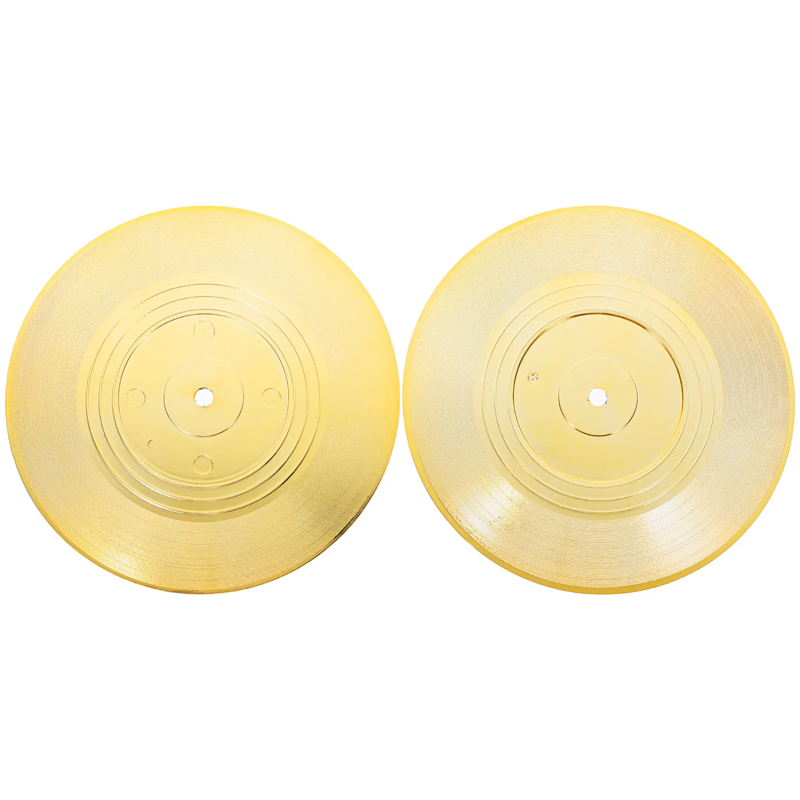 2Pcs Creative Vinyl Disc Coasters Retro Record Style Drink Mats Functional Stylish for Coffee Mug Bottle Home Office Decor