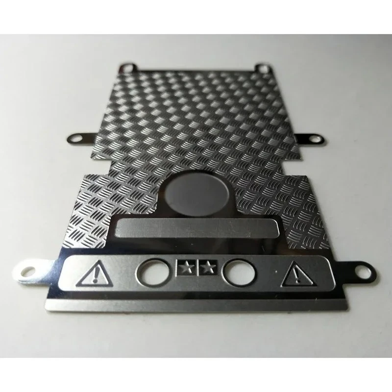 Metalen Achter Skid Plate Zilverachtig Geruit Board voor 1/14 Tamiya RC Truck Auto ACTROS 3363 1851 AROCS 3348 56348 56352 56335 Diy