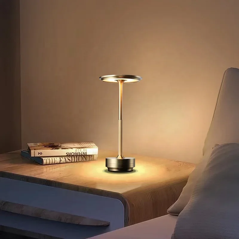 nordic bedroom bedside study small table lamp rechargeable  led bedside table lamp post modern light luxury table lamp