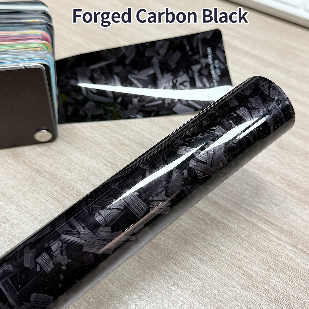 

Glossy Black Forged Carbon Fiber Vinyl Wrap Film Car Styling Stickers For Motorcycle Bicycle