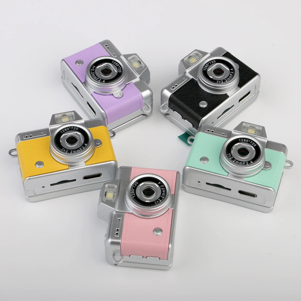 1080P Thumb Mini Camera Keychain Digital Camera Retro Camera HD Photo Travel Outdoor With Screen Support Memory Card for Kids