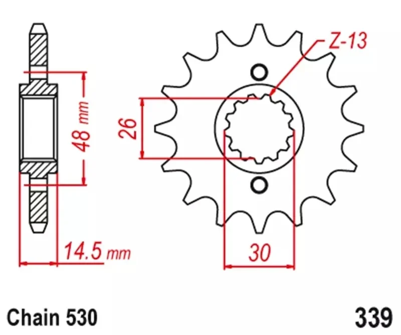 530 Motorcycle Front Sprocket For Honda CBX750 84-86 VFR750 Interceptor 86-87 VFR800 Crossrunner 98-14 VF750 83-85 CB900 79-84