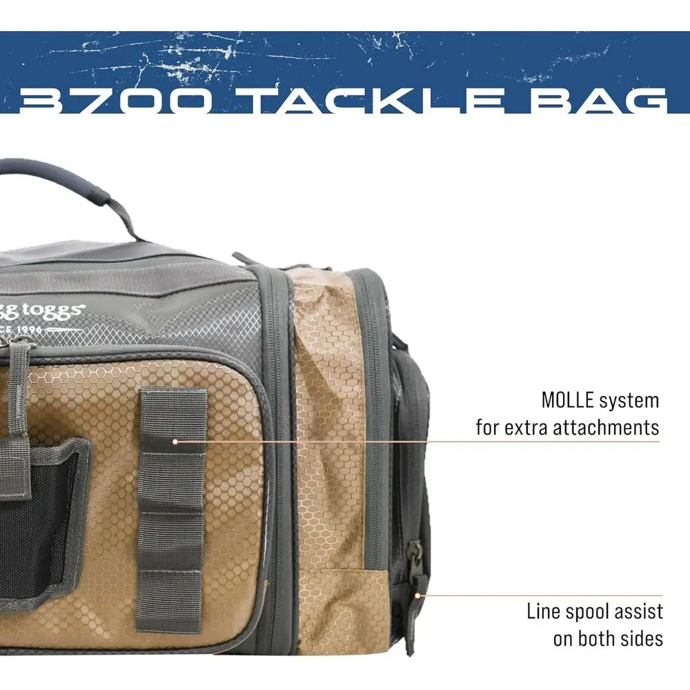 FROGG TOGGS Borsone per attrezzatura da pesca resistente, include vassoi per esche, blu, 3600