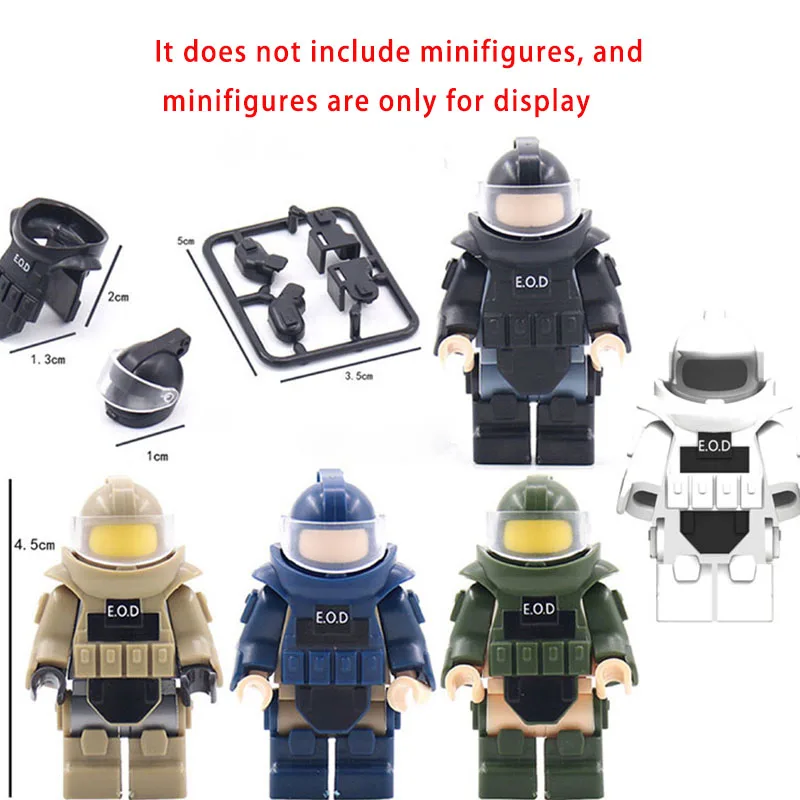 

5 шт., военные фигурки, аксессуары, детали одежды, мелкие кусочки, игрушки, строительные блоки, детский праздничный подарок