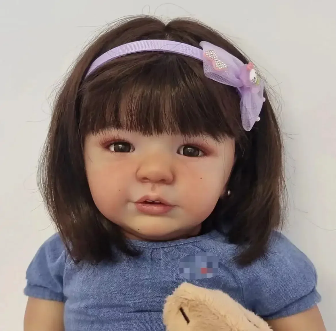 SDLS Fornecimento limitado personalizado 28 polegadas Reborn Baby Vito com kit de cabelo enraizado à mão com corpo de pano