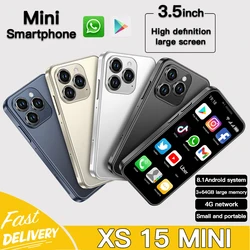 REMIK-Smartphone Android XS15 Mini 4G, téléphone portable, 4 Go de RAM, 128 Go de ROM, écran 3.5 pouces, appareil photo 5MP, pour les touristes