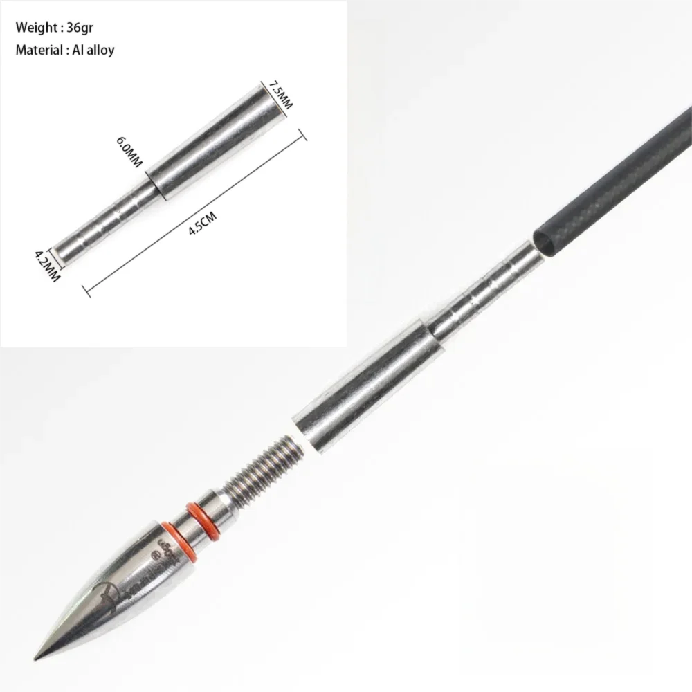 6/12Pcs Archery Aluminium Insert Connect Arrowhead For ID 4.2mm Arrow Shaft Arrow Insert DIY Shooting Accessory