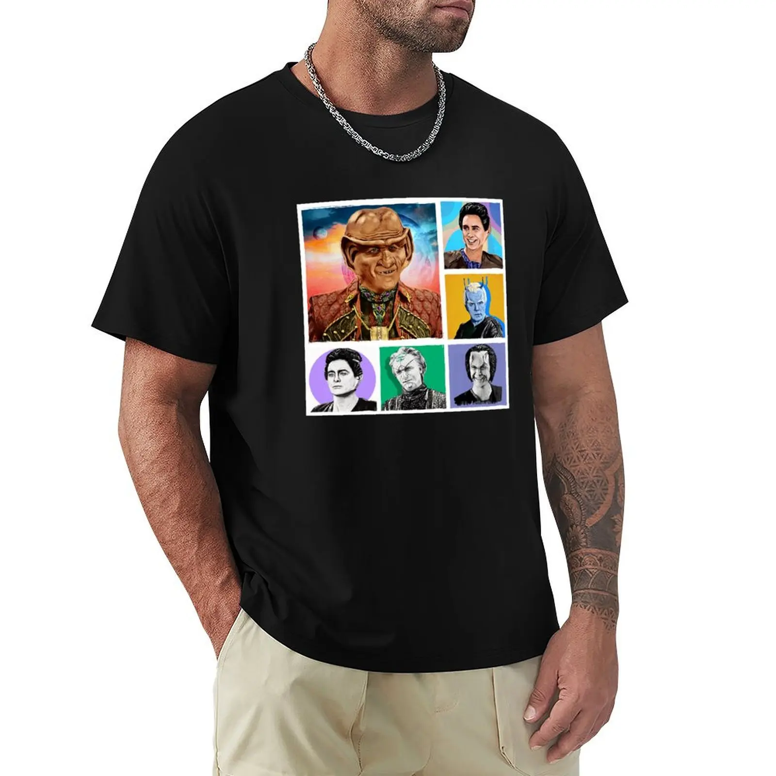 Trekkery Jeffrey is All the Aliens Collage T-Shirt Festival Short Sleeve T-Shirt