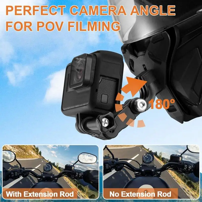 Motorcycle Hat Chin Mount Universal Hat Chin Strap Pad With Elastic Buckle Motorcycle Camera Holder Mount Bike Hat Chin Bracket