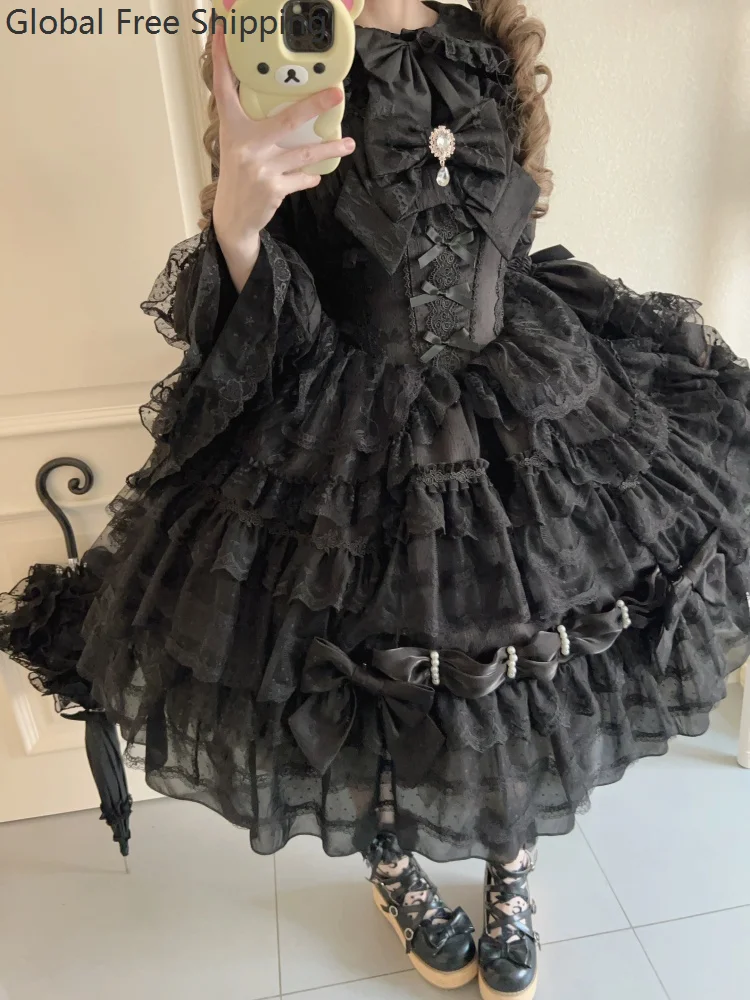 Harajuku Cute Girl Lolita Dress Princess Set Carnival Cosplay Sweet Girl Doll Dress Gorgeous Ball Tea Party Birthday Girl Gown view 5