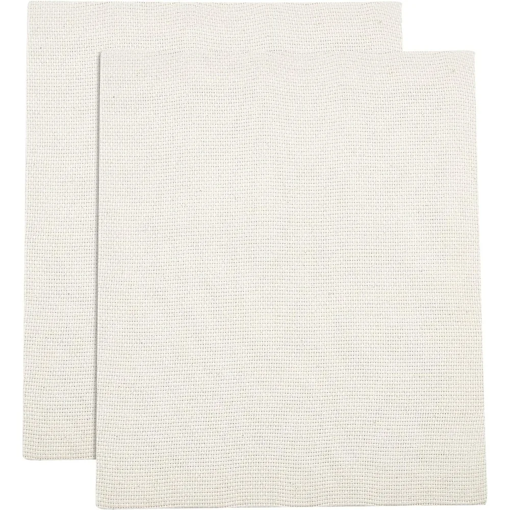 

2 Pcs DIY Punch Needle Frame Covered with Cloth Needlework Fabric Punch Needle Cloth for DIY Craft Stitching Applique