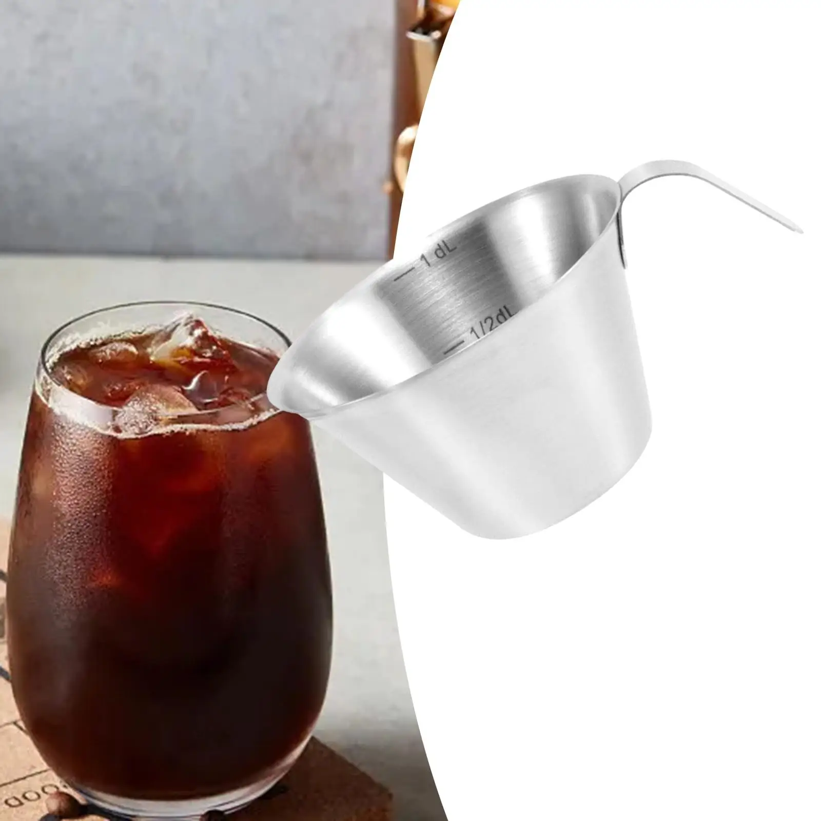 Espresso Measuring Cup com Escala, Acessórios para Utensílios de Cozinha, Bar