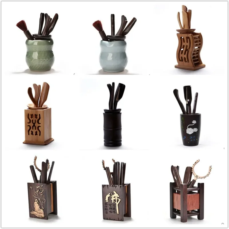 

Tea Ceremony Six Gentlemen Bamboo Ceramics Accessories, Kungfu Teasets, Pen, Spoon, Tube Make Sets, Dropshipping