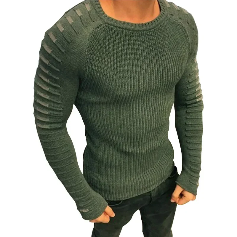 New 2024 Autumn Winter O-Neck Sweater Men Plus Size M-3XL Casual Slim fit Pullover Men Knitted pullover Sweaters sueter hombre