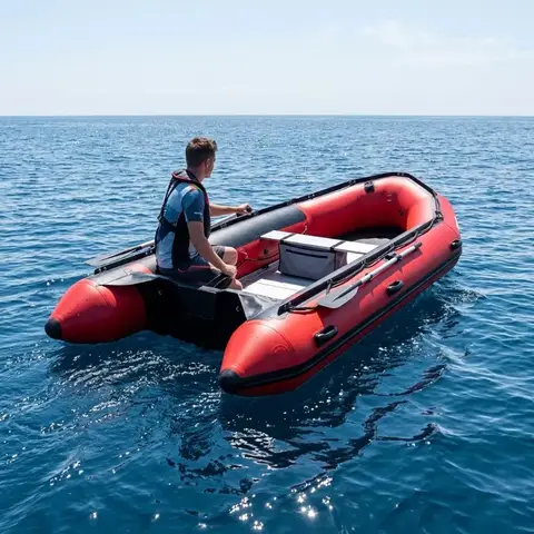Water Equipment Factory Wholesale Pvc Inflatable Boat Aluminum Floor Rubber Dinghy Inflatable Rowing Boat