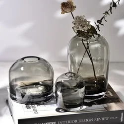 European style simple vase creative INS glass flower living room dining table flower vase crafts