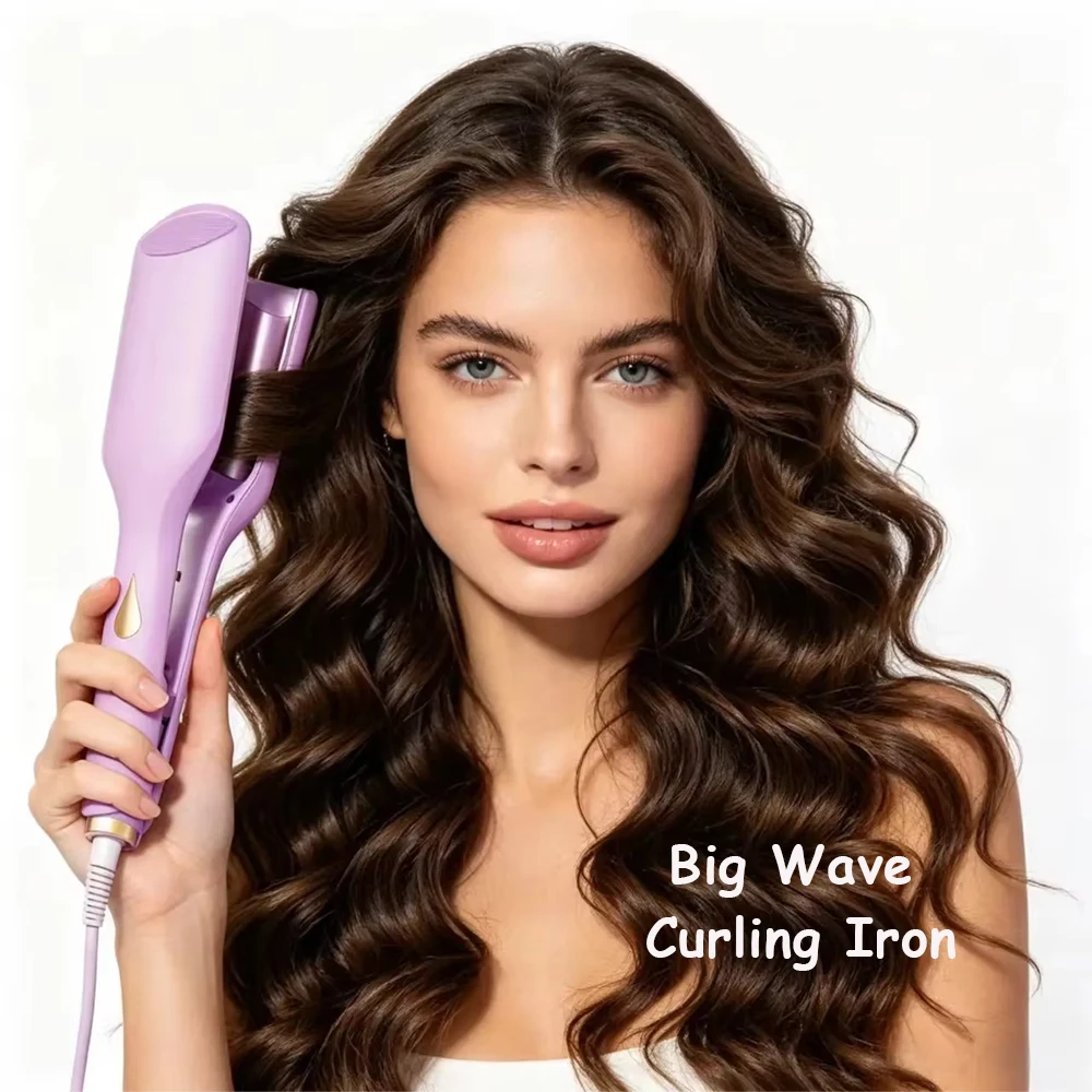 

Curling Iron, Big Wave Hair Curler, Ceramic Tourmaline Wavy Hair Crimper Hair Plank, Fast Heating Hair Styling Tool for Women